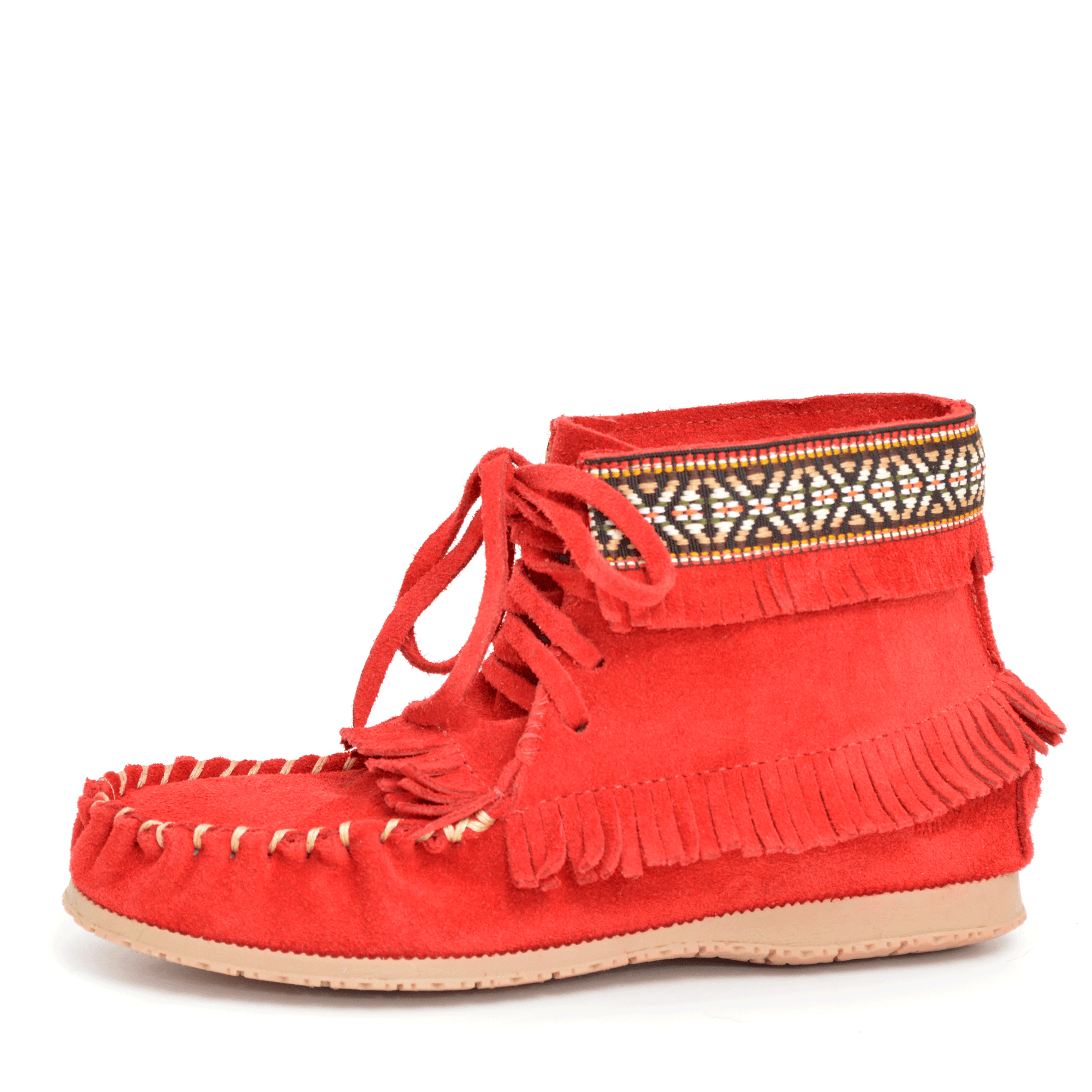 Navajo Moccasin for Women - Red 