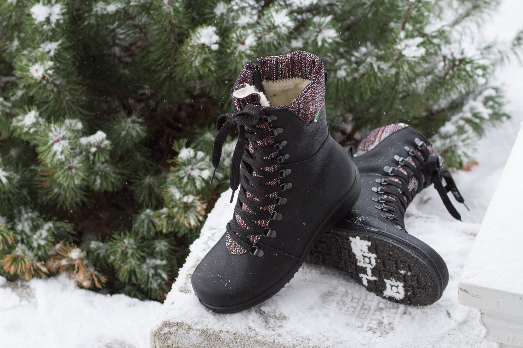 Banff winter boot for women - Tan-Navy