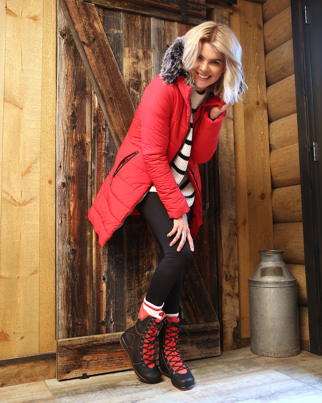 Banff winter boot for women - Olive 