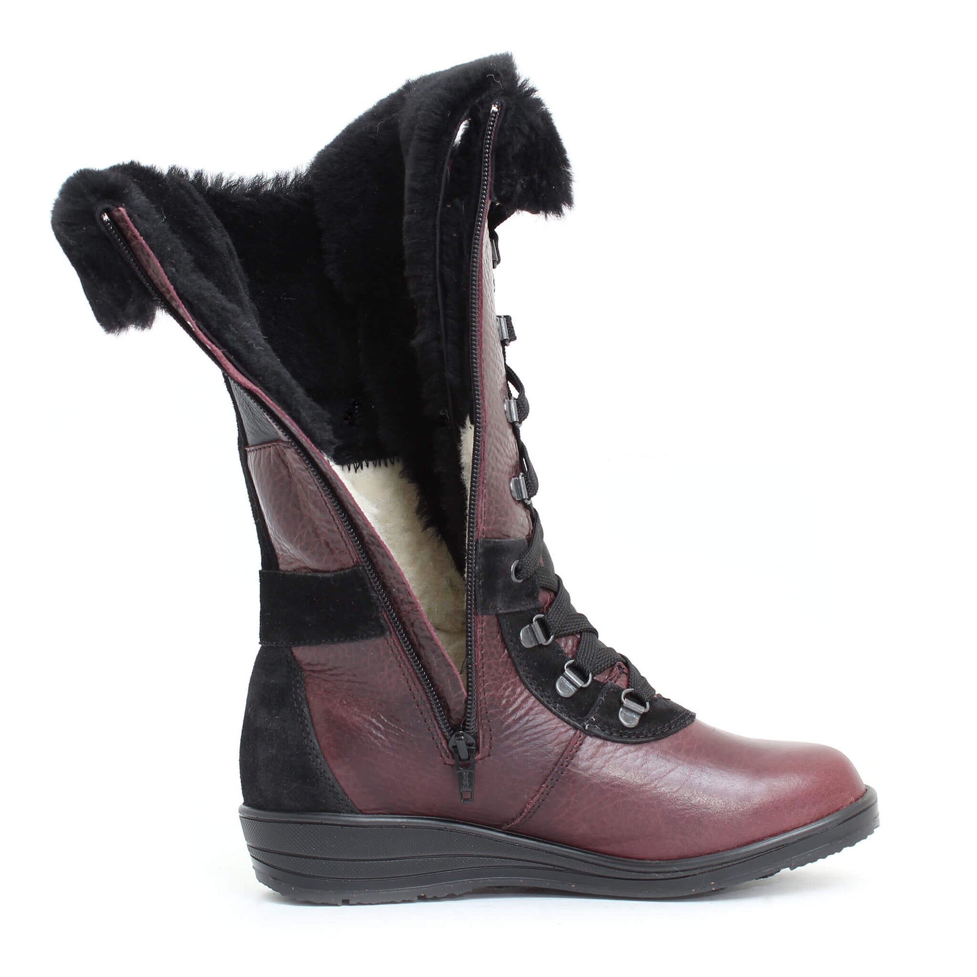 Maggie winter boot for women - Black-Khaki